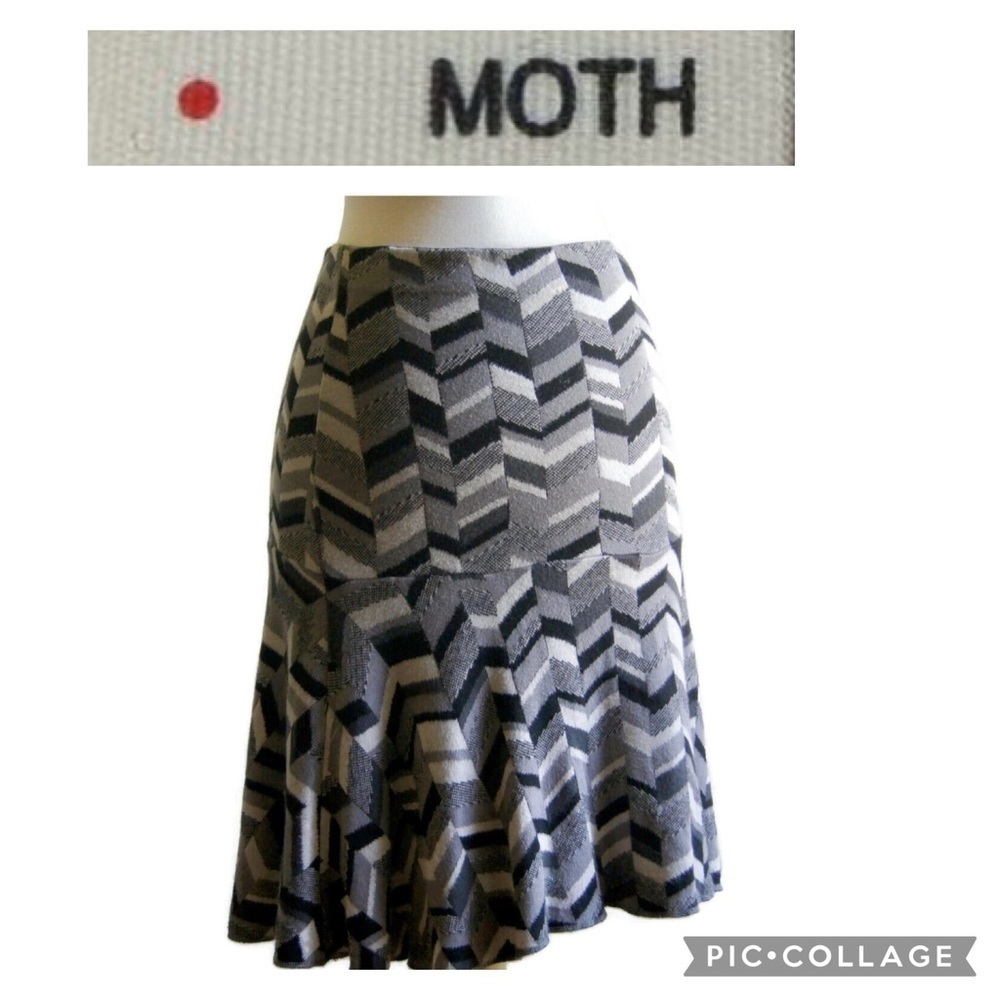 Moth Anthropologie knit chevron trumpet skirt